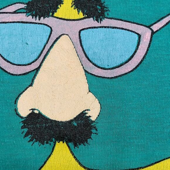 Vintage 1989 Funny Trio Big-Nose Duck Shirt L/XL 26x26 Crop - Picture 8 of 13